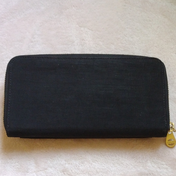 ๐ค Baggallini Kyoto Black Nylon Turnlock RFID Travel Wallet Card Holder - Picture 7 of 9